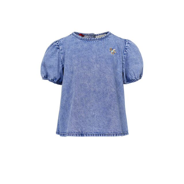 Looxs Revolution Zomer jeans blouse meisjes - 2512-7134-123-Bright blue large