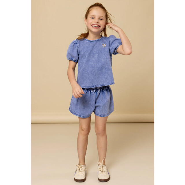 Looxs Revolution Washed denim blouse voor meisjes in de kleur 2512-7134-123 large
