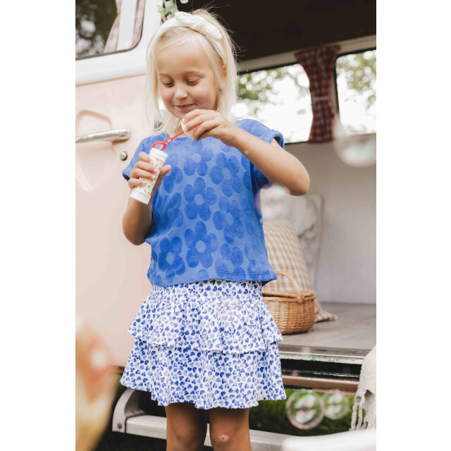 Looxs Revolution T-shirt badstof kobalt voor meisjes in de kleur 2512-7432-185 large