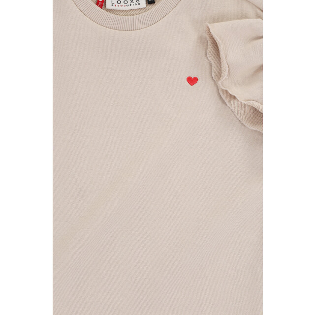 Looxs Revolution Zomer sweater meisjes s/s - 2512-7343-433-Desert sand large