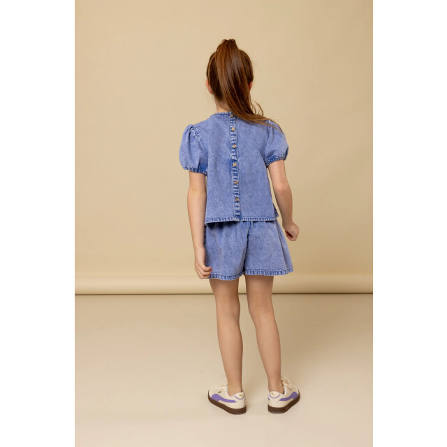 Looxs Revolution Washed denim blouse voor meisjes in de kleur 2512-7134-123 large