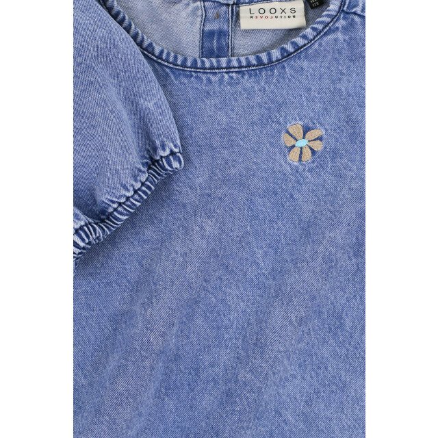 Looxs Revolution Washed denim blouse voor meisjes in de kleur 2512-7134-123 large