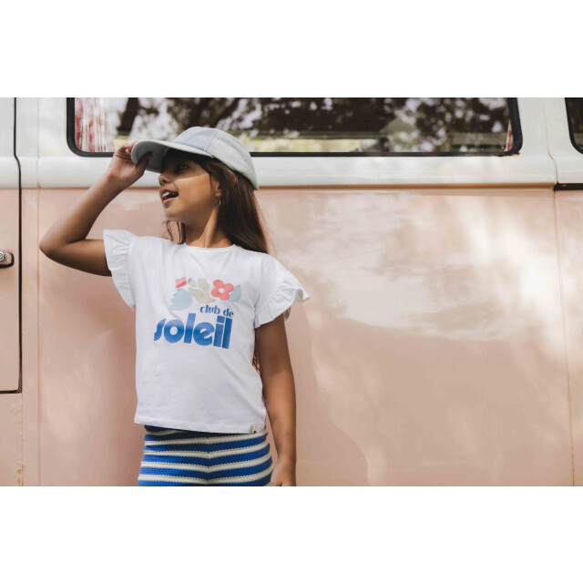 Looxs Revolution Zomer t-shirt meisjes s/s ruffel - 2512-7445-010-White large