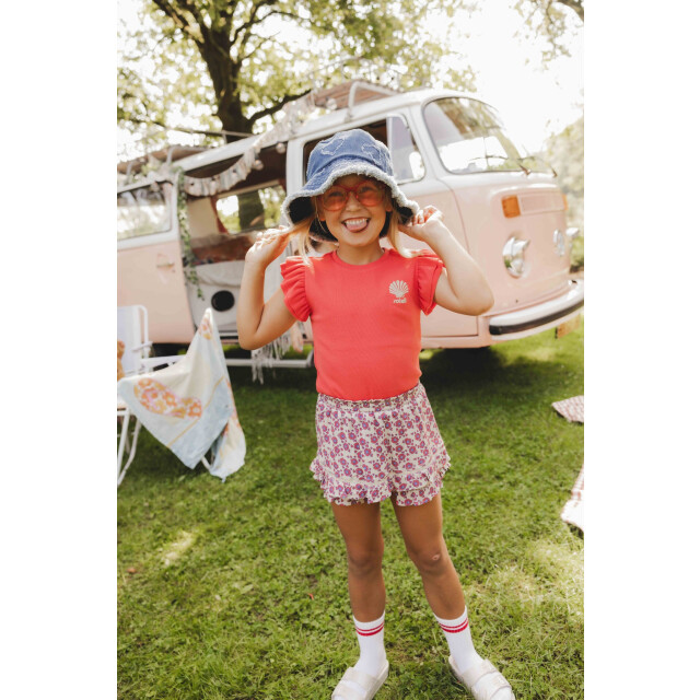 Looxs Revolution Zomer t-shirt meisjes s/s rib - 2512-7449-282-Red apple large