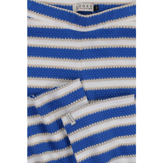 Looxs Revolution Flared broekje kobalt streep voor meisjes in de kleur 2512-7633-802 large