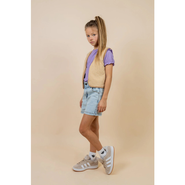 MAYCE Zomer jeans short meisjes licht denim MY502-5602-800 large