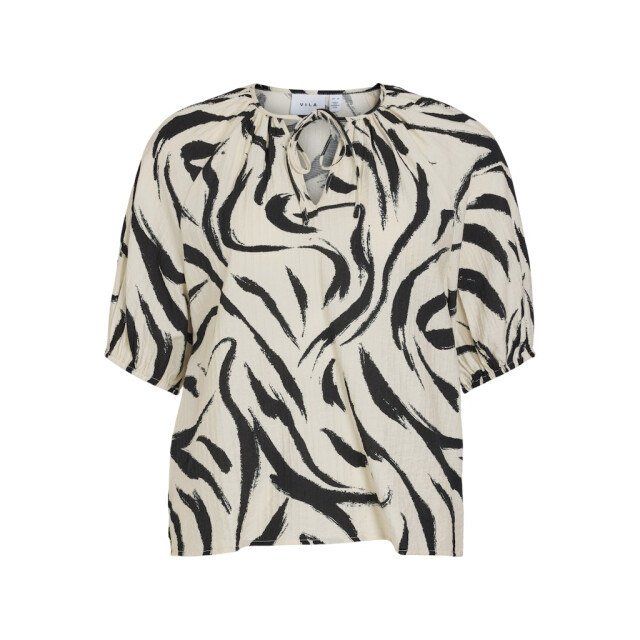Vila viclo 2/4 v-neck top noos 14102609 birch 06613.198.0057 large