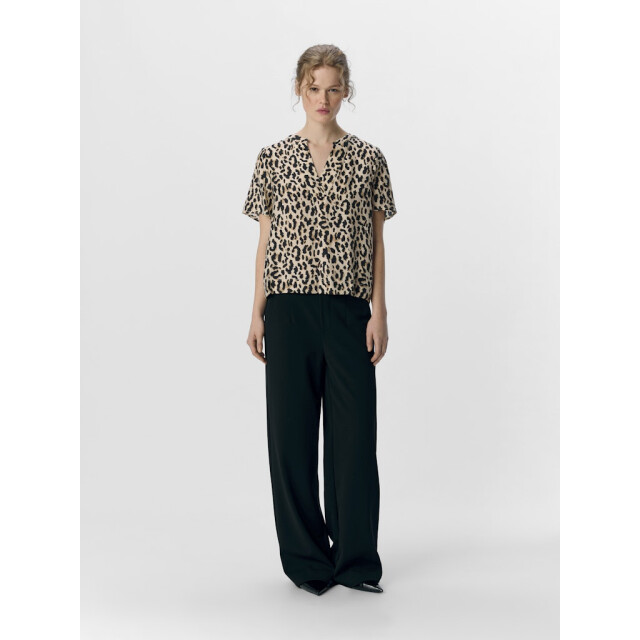 Object objkarina s/s re v-neck top noos 23045928 leopard 06613.849.0044 large