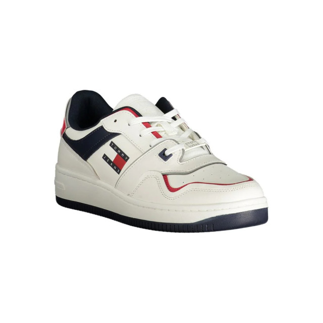 Tommy Hilfiger Retro basket cupsole sneakers Tommy Hilfiger Wit Retro Basket Cupsole Sneakers large