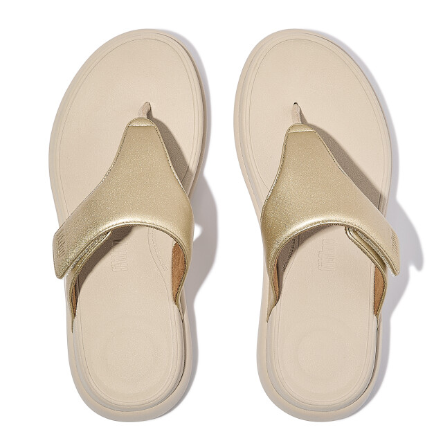 FitFlop F-mode go adjustable flatform toe-post sandals IW1 large