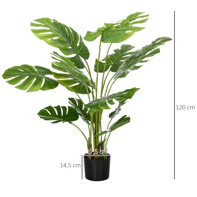 4goodz Homcom kunstplant monstera 120 cm kunstplant met pot en mos 3128082 large
