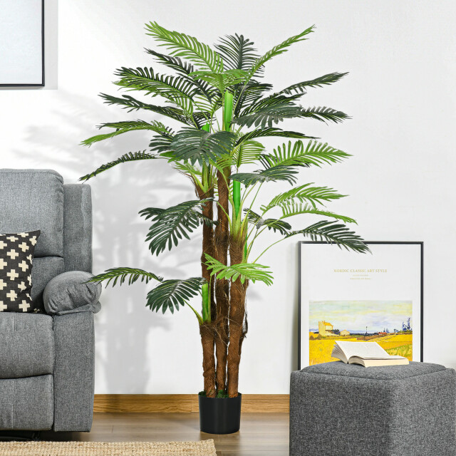 4goodz Homcom kunstplant kunstpalm 160 cm met 36 takken 3128083 large