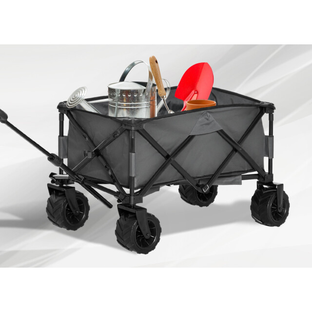 4goodz Outsunny bolderkar strand inklapbare handwagen 360° tuinwagen 3128086 large