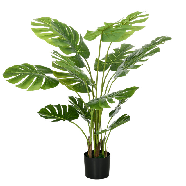 4goodz Homcom kunstplant monstera 120 cm kunstplant met pot en mos 3128082 large