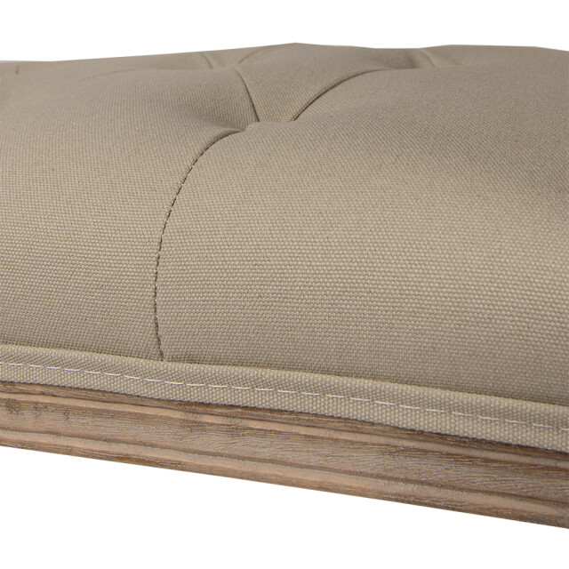 Clayre & Eef Bankje 113x44x60 cm beige hout textiel 3090899 large