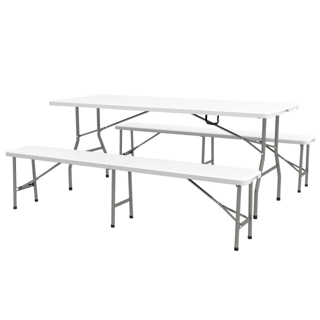 4goodz Outsunny 3-delige biertafel / picknicktafel set voor 6 pers 3128084 large