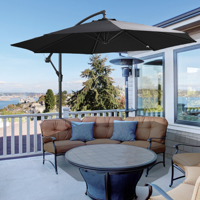 4goodz Outsunny zweefparasol met draaimechanisme, Ø3 mtr - 3128085 large