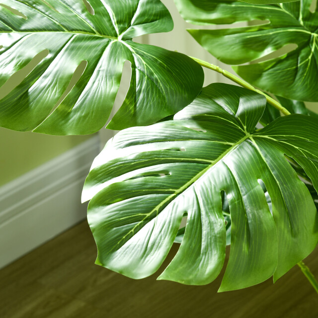 4goodz Homcom kunstplant monstera 120 cm kunstplant met pot en mos 3128082 large