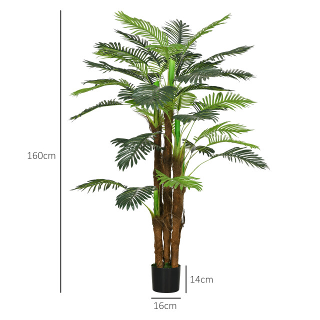 4goodz Homcom kunstplant kunstpalm 160 cm met 36 takken 3128083 large
