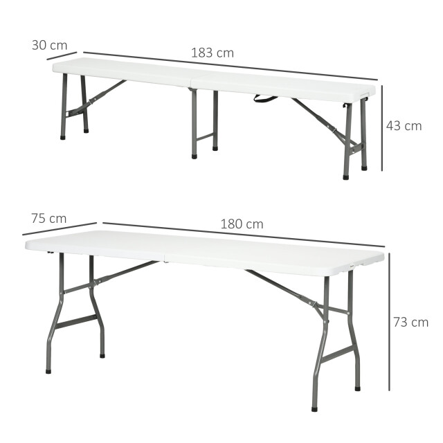 4goodz Outsunny 3-delige biertafel / picknicktafel set voor 6 pers 3128084 large