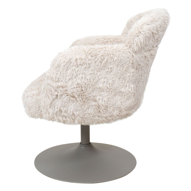 Home67 Fauteuil scottie fluffy creme 3083689 large