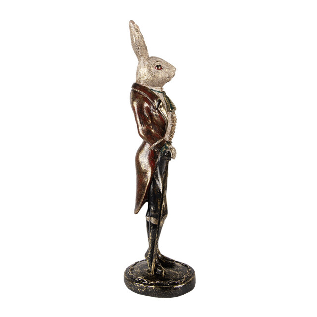 Clayre & Eef Decoratie beeld konijn 51 cm rood kunststof 3090912 large