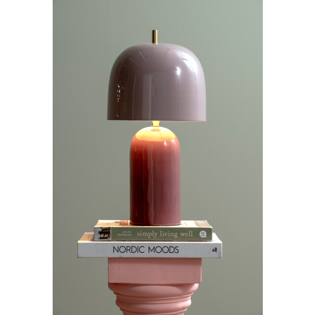 Leitmotiv tafellamp rico dark mauve & soft lavender 3062138 large