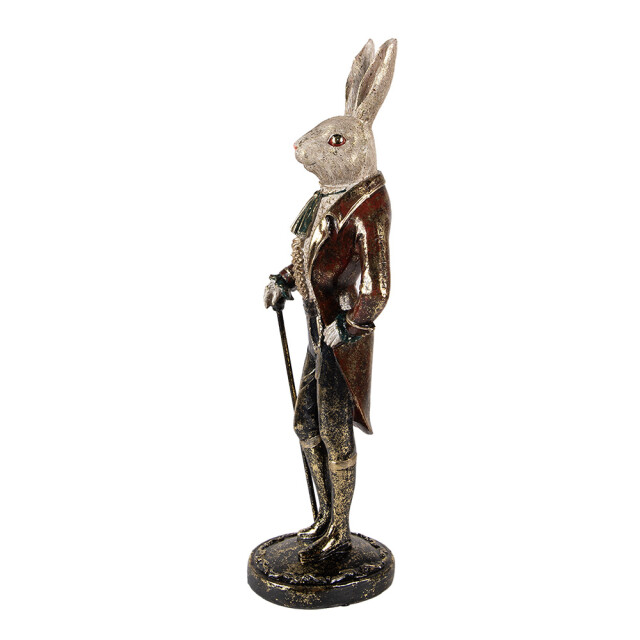 Clayre & Eef Decoratie beeld konijn 51 cm rood kunststof 3090912 large