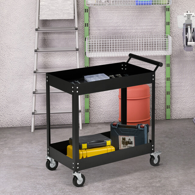 4goodz Gereedschapswagen met 2 etages, lege werkplaatswagen 3115210 large