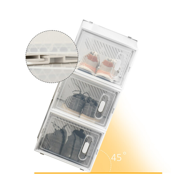 4goodz Homcom 8-delige set sneakerbox schoenendozen schoenorganizer 3115206 large