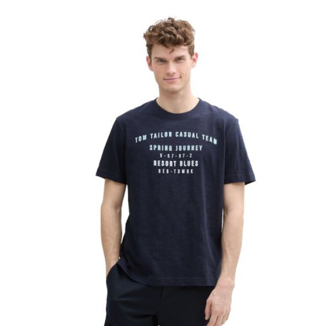 Tom Tailor Printed slub t-shirt 1045690 large