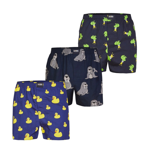 Happy Shorts Wijde boxershorts heren met print 3-pack HS-88-223-274 large
