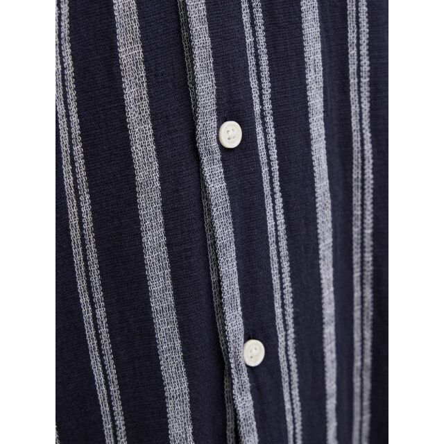 Jack & Jones Jjeenzo stripe resort shirt ss sn navy 5319.37.0018 large