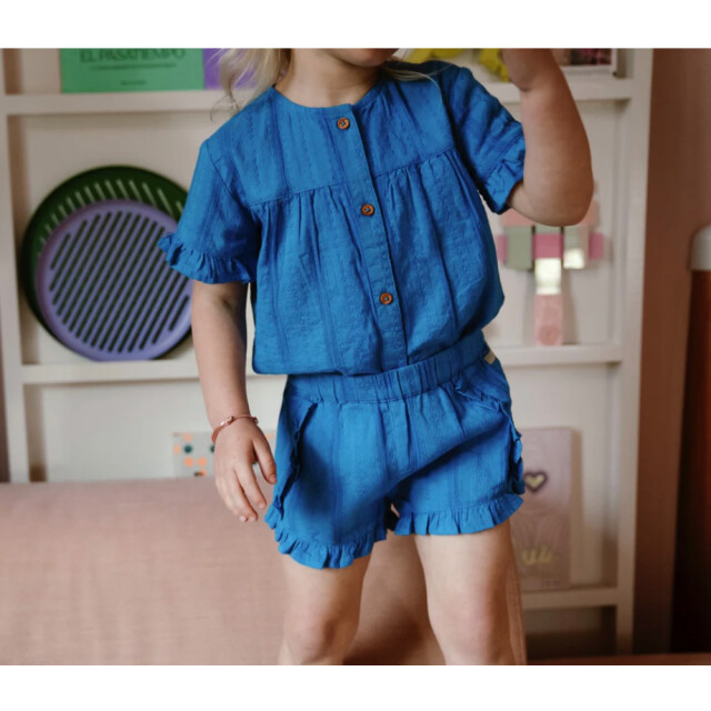 DAILY 7 Zomer short meisjes - 930190-7121-Dusty Royal Blue large