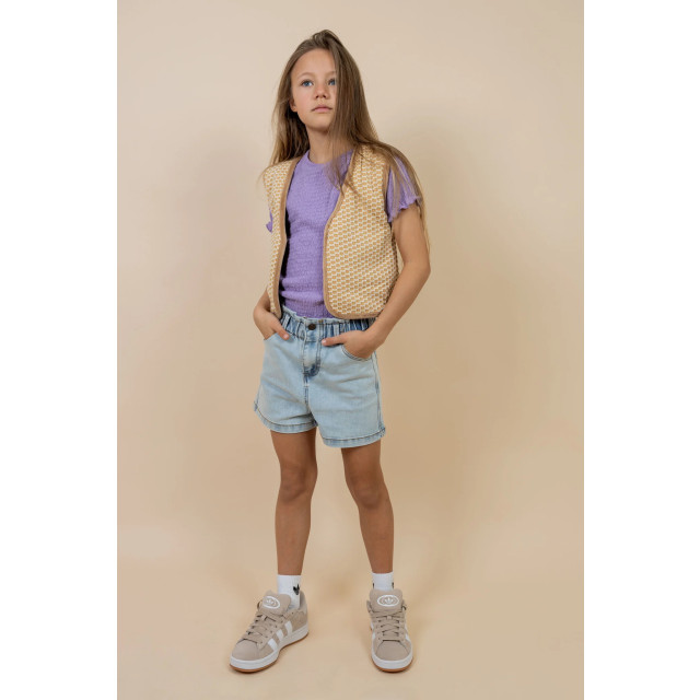 MAYCE Zomer jeans short meisjes licht denim MY502-5602-800 large