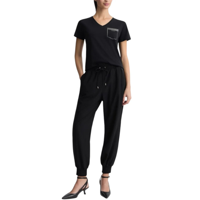 Liu Jo T-shirt dames Liu Jo Zwart T-shirt Met Strass Steentjes large
