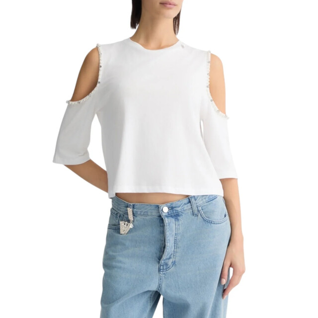 Liu Jo Bloes dames Liu Jo Wit Top Met Parels large