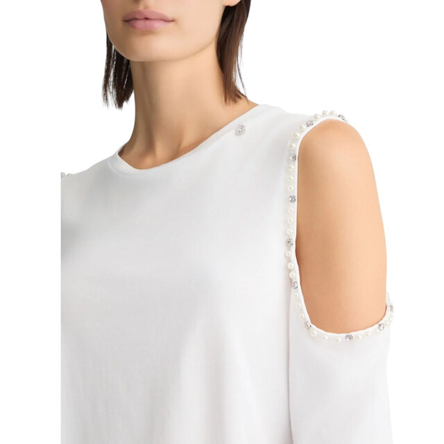 Liu Jo Bloes dames Liu Jo Wit Top Met Parels large