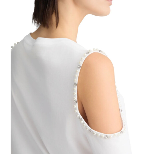 Liu Jo Bloes dames Liu Jo Wit Top Met Parels large