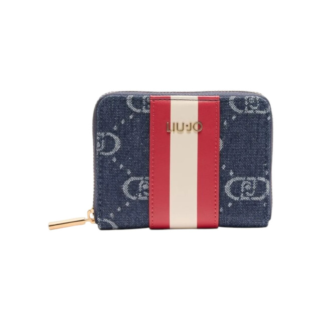 Liu Jo Portmonnee dames Liu Jo Blauw Denim Portemonnee Met Logo large