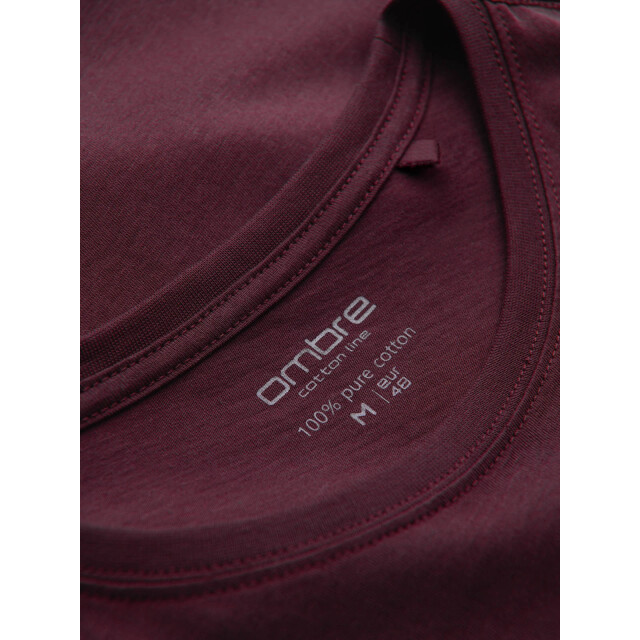 Ombre T-shirt heren bordeaux karite OM-0146-KARITE large