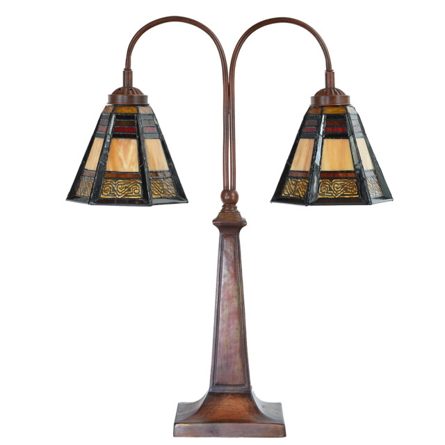 LumiLamp Tiffany tafellamp 48x19x64 cm glas kunststof 3109975 large