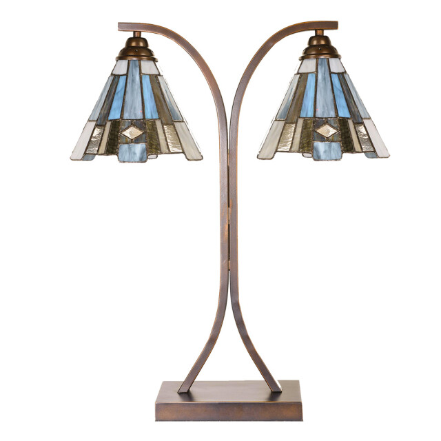 LumiLamp Tiffany tafellamp 48x19x57 cm glas kunststof 3109978 large