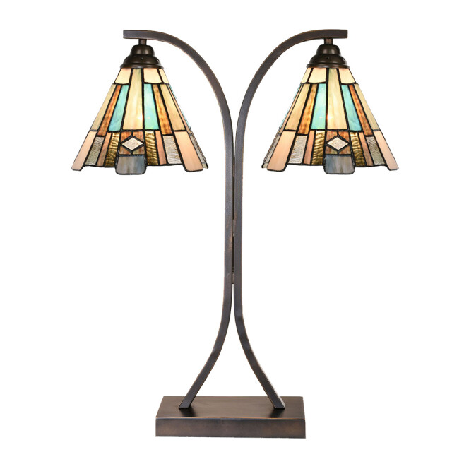 LumiLamp Tiffany tafellamp 48x19x57 cm glas kunststof 3109978 large