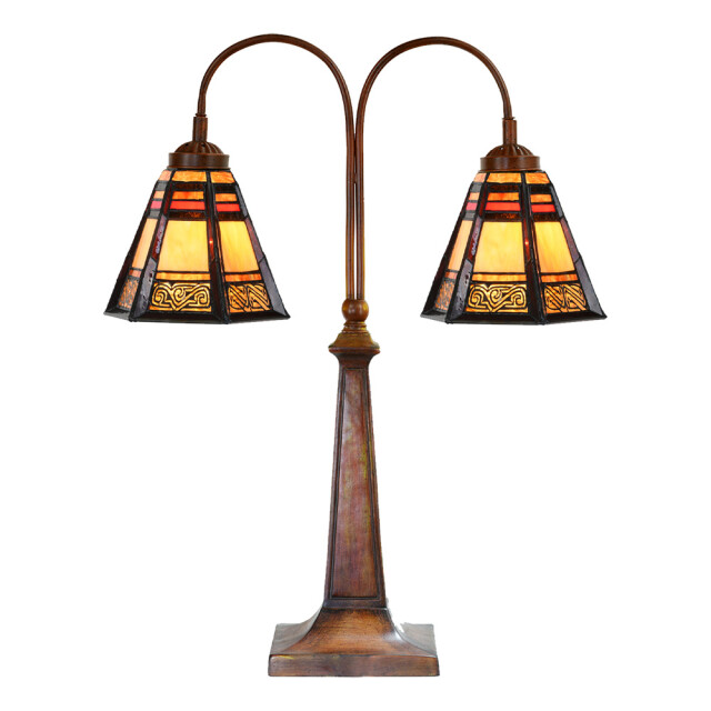 LumiLamp Tiffany tafellamp 48x19x64 cm glas kunststof 3109975 large