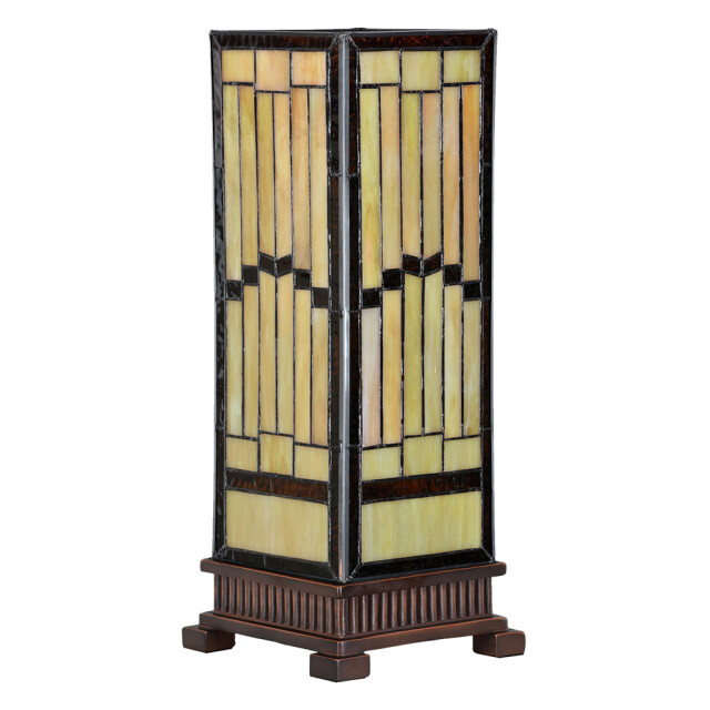 LumiLamp Tiffany tafellamp 17x17x44 cm glas kunststof 3109962 large
