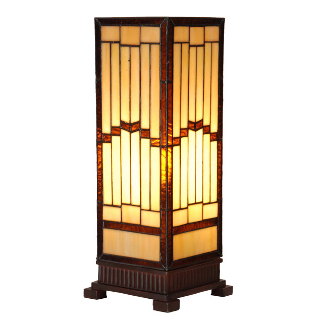 LumiLamp Tiffany tafellamp 17x17x44 cm glas kunststof 3109962 large