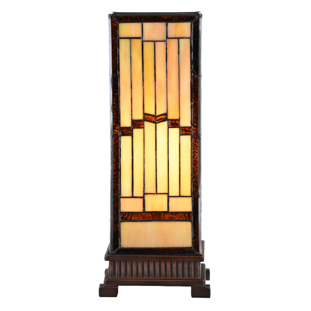 LumiLamp Tiffany tafellamp 17x17x44 cm glas kunststof 3109962 large