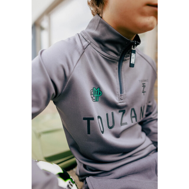 Touzani Zomer trui jongens antraciet platinum Platinum Anthracite large