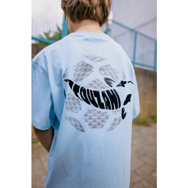 Touzani Zomer t-shirt jongens licht , oversized goromo trick Goromo Trick Light Blue large